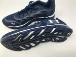 New Under Armour UA Team Spine Venom Running Shoe Navy/White Men's 7.5
