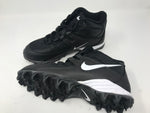 New, Nike Land Sharkmid BG Size Youth 4.5y Football Molded Cleats Blk/Wht 308387