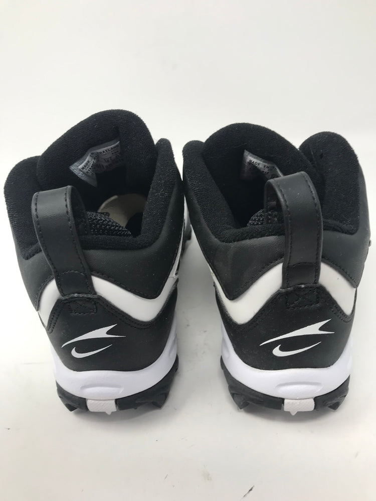 New Nike Land Shark Mid (BG) Youth Football Molded Cleats Blk/Wht 313400