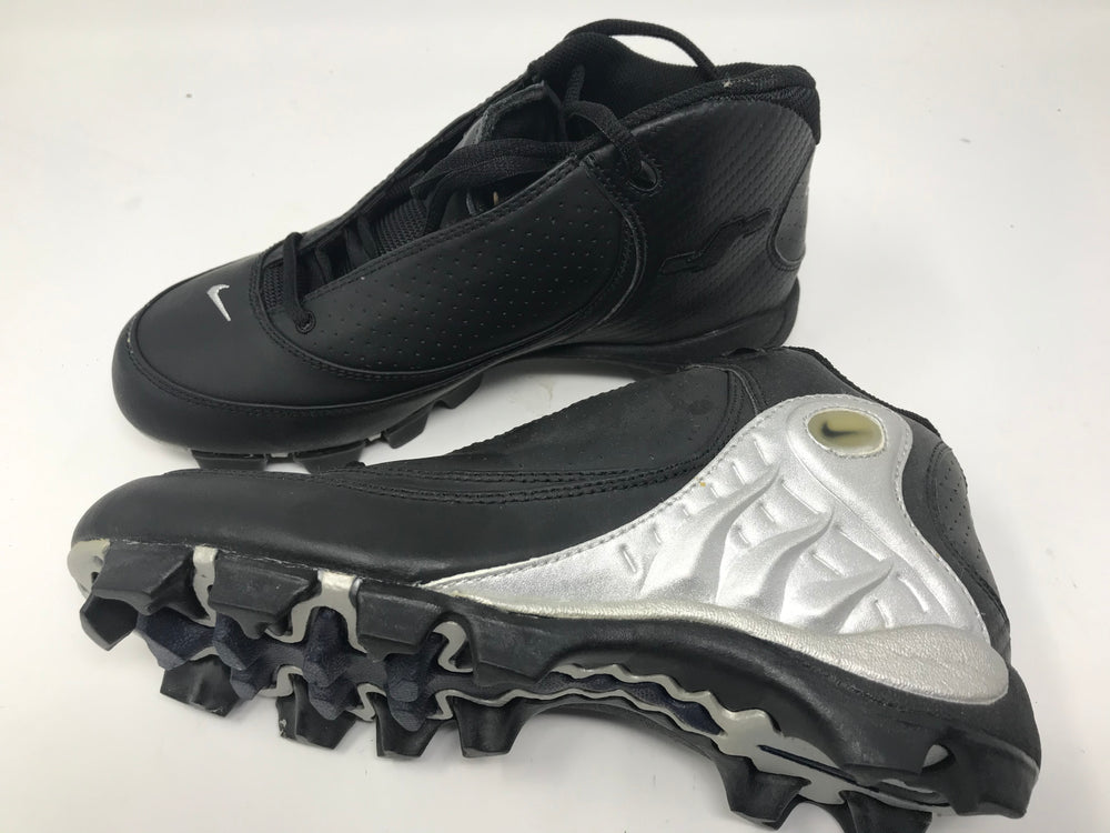 New Nike Air Griffey MCS Baseball Molded Cleats Black/Silver Men's 5.5