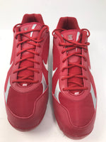 New Nike Shox Fuse Baseball Cleats Metal Red/White/Silver Size 15 Men