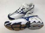 New Mizuno Wave Lightning Volleyball Shoes White/Navy/Black Women's Size W6