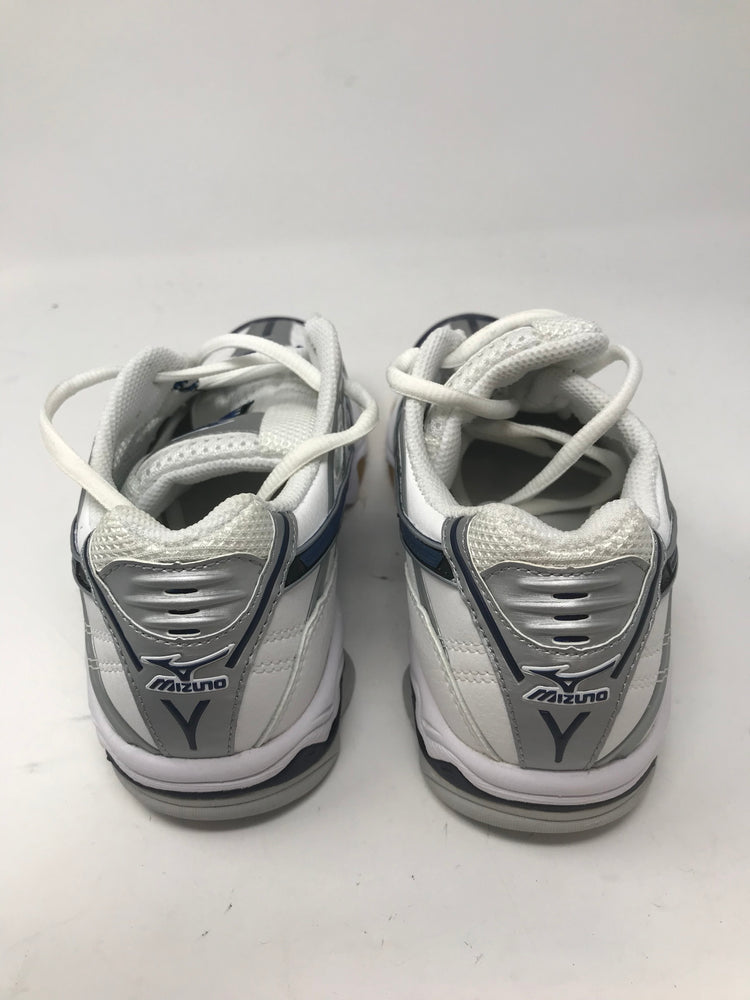 New Mizuno Wave Lightning Volleyball Shoes White/Navy/Black Women's Size W6
