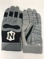 New Neumann Tackifield Football Receiver Gloves Youth Medium Gray/Black