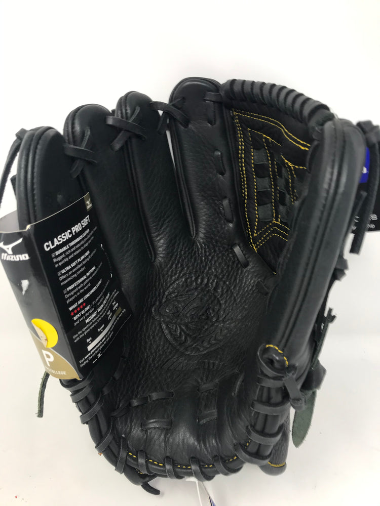 New Mizuno Classic Pro Soft Baseball Glove, 12-Inch LHT Black/Gold