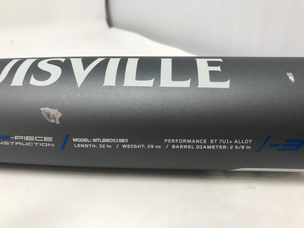 Used, Louisville Slugger 2019 32/29 Omaha 519 One Piece BBCOR Baseball Bat 2 5/8"