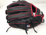 New Wilson A950 WTA09RB18DY115 11.5" RHT Baseball Black/Red