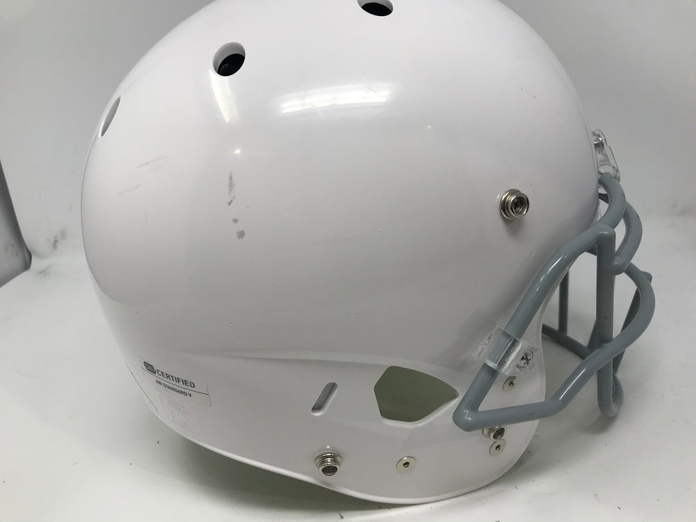 Used Schutt Youth AiR Standard V Football Helmet w/ Carbon Steel ROPO White/Gray