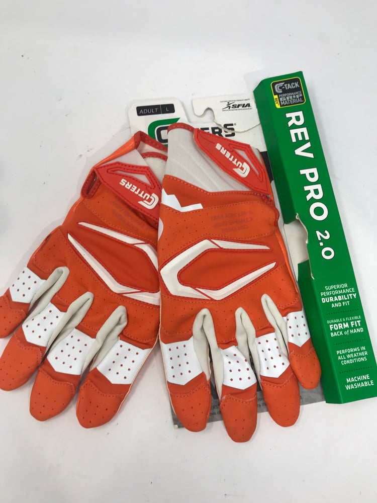 New Cutters Adult Rev Pro 2.0 Receiver Gloves Orange/White Large