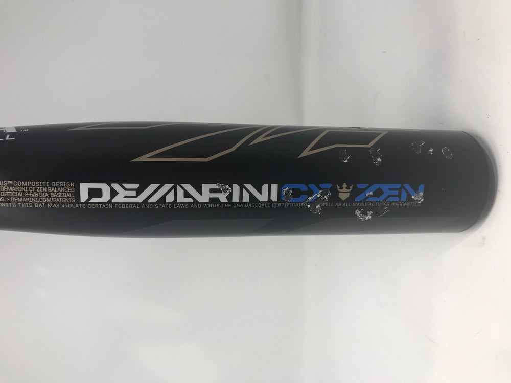 Used, DeMarini, CF Zen UFX-19 30/20 USA Baseball Bat 2 5/8" Black/Blue