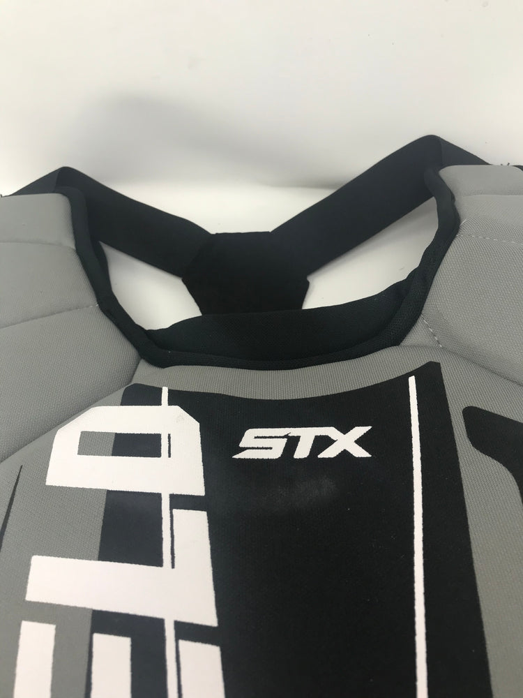 Used STX Shield 100 Lacrosse Large Goalie Chest Protector Black/Gray