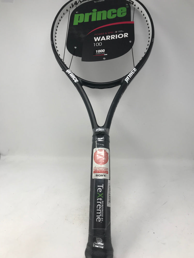 New Prince TeXtreme Warrior 100 Tennis Racquet (4-1/2) (Unstrung) Black/White