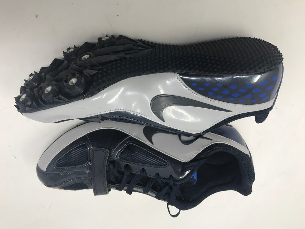 New Nike Zoom Rival S 5 Track Spikes 383822 Mens 7.5 Silver/Navy/Royal