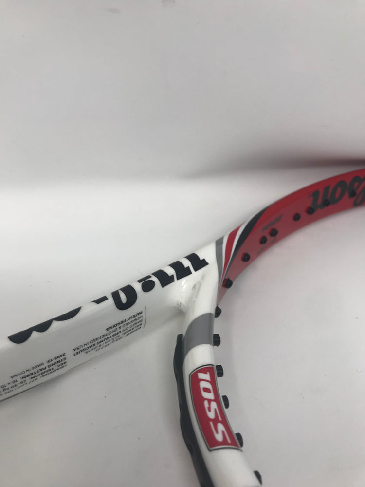 New Other Wilson 4 3/7" Steam 96 Tennis Racquet White/Black/Red