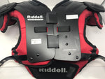 Used Riddell Kombine Adult Football Shouldr Pads - QB/WR/DB XL Black/Red