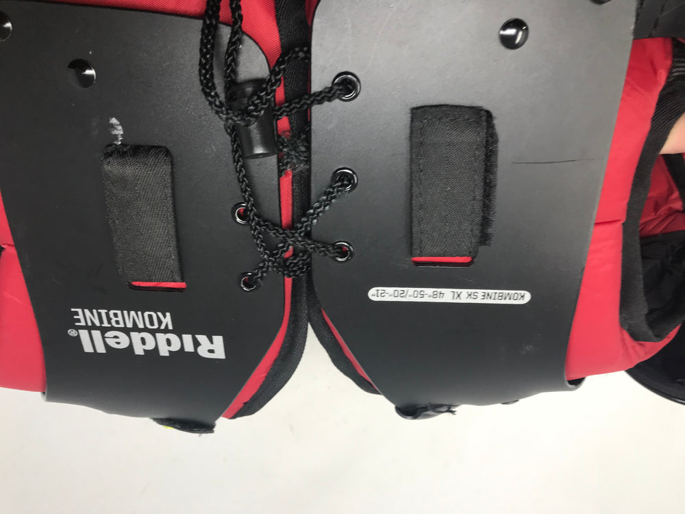 Used Riddell Kombine Adult Football Shouldr Pads - QB/WR/DB XL Black/Red