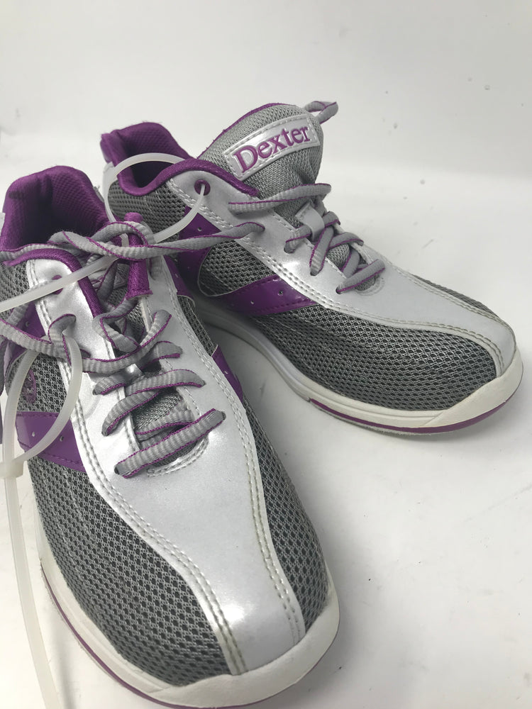 Used Dexter Vicky Womens Size 7.5 Bowling Shoes Silver Purple PremierSports