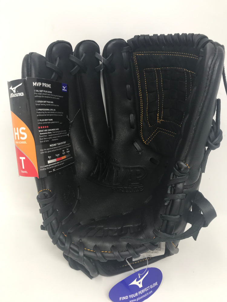 New Mizuno MVP Prime Series Fielding Glove GMVP1200P2 12" Baseball LHT Black