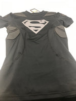 New Under Armour Boys HeatGear Padded Football Shirt Medium Black S Logo