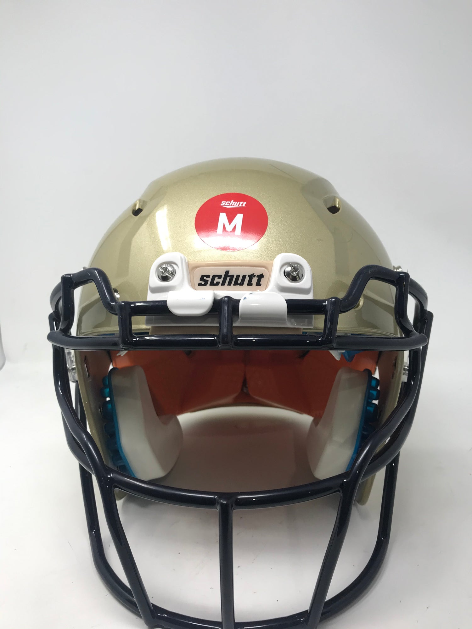 black football helmet with gold m New Schutt Vengeance DCT Hybrid Youth Football Helmet Medium Gold/Blac – PremierSports