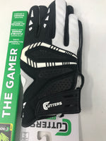 New Other Cutters Gamer Men's XXL Padded Receiver Football Gloves Black/White