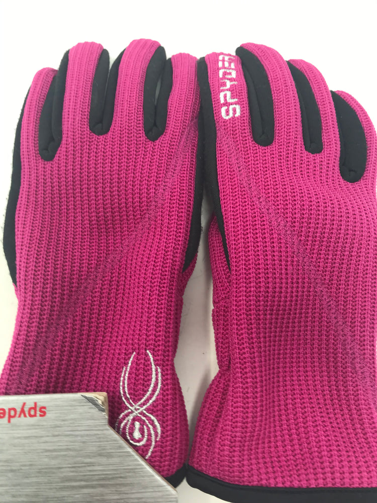 New Spyder Women's Stryke Fleece Conduct Gloves Small Violet/Black