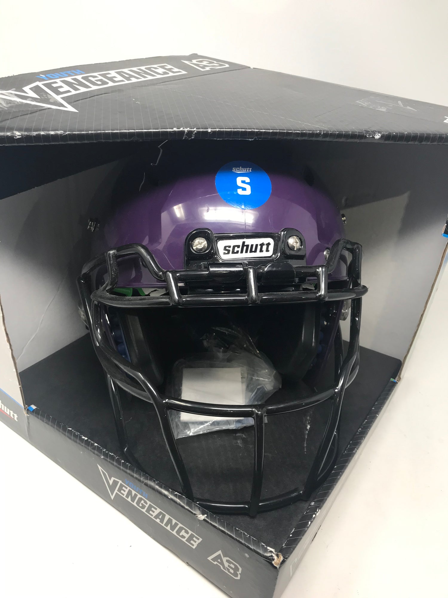 purple f7 helmet New Schutt Youth Vengeance A3 Size Small Purple Football Helmet – PremierSports