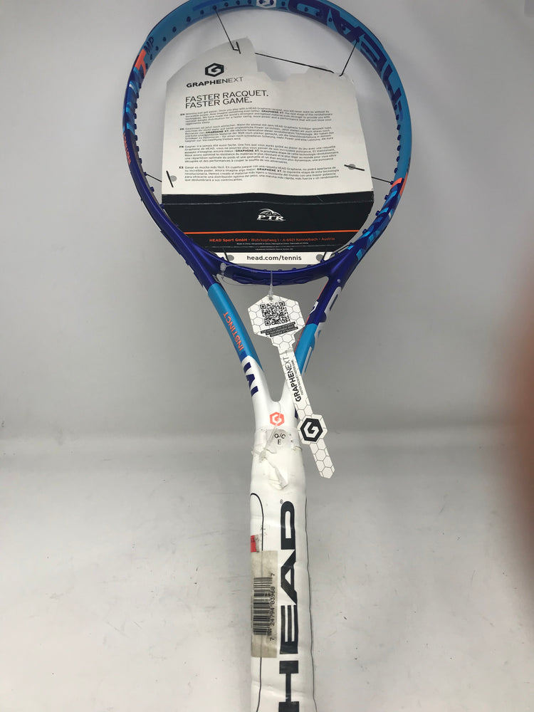 New Head Graphene 4 5/8-5" XT Instinct MP Tennis Racquet White/Blue
