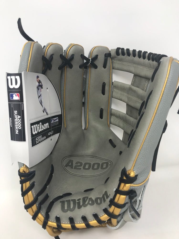 New Wilson A2000 SuperSkin Slowpitch Softball Glove Series LHT Gray 13 Inch