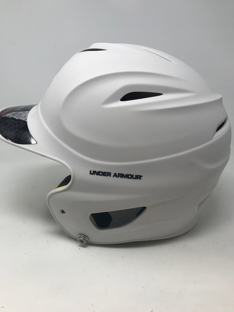 New Under Armour Batting Helmet Matte -150TT 6 1/2" - 7 1/2" White/Black