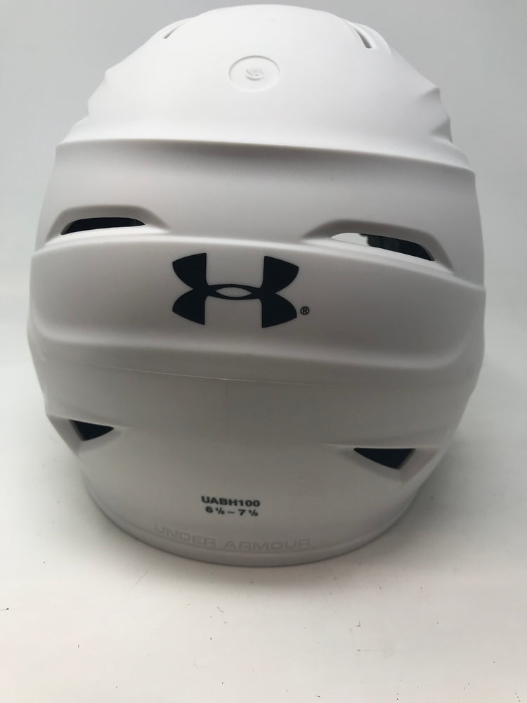 New Under Armour Batting Helmet Matte -150TT 6 1/2" - 7 1/2" White/Black