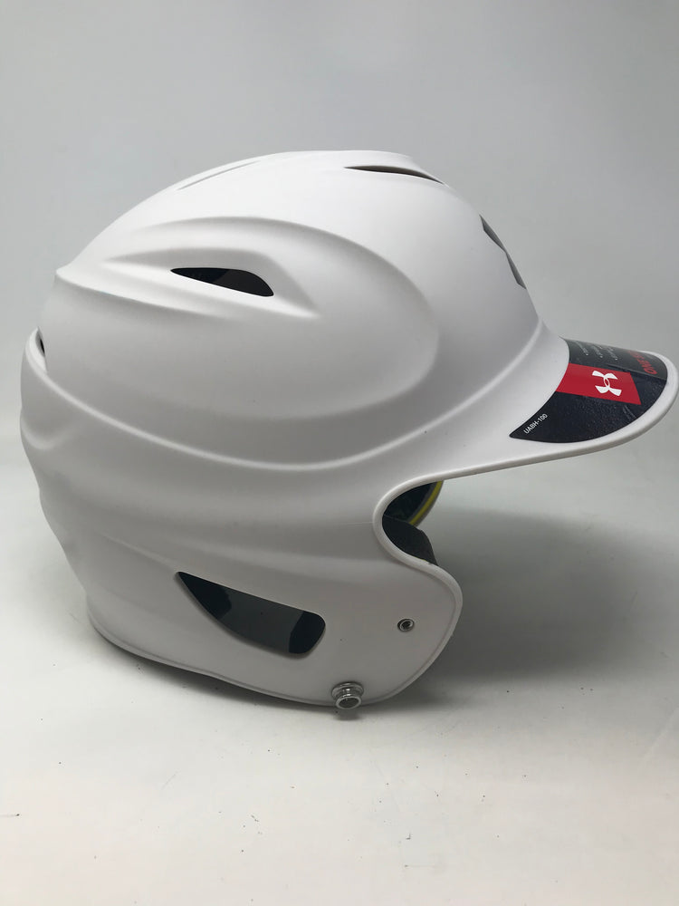 New Under Armour Batting Helmet Matte -150TT 6 1/2" - 7 1/2" White/Black