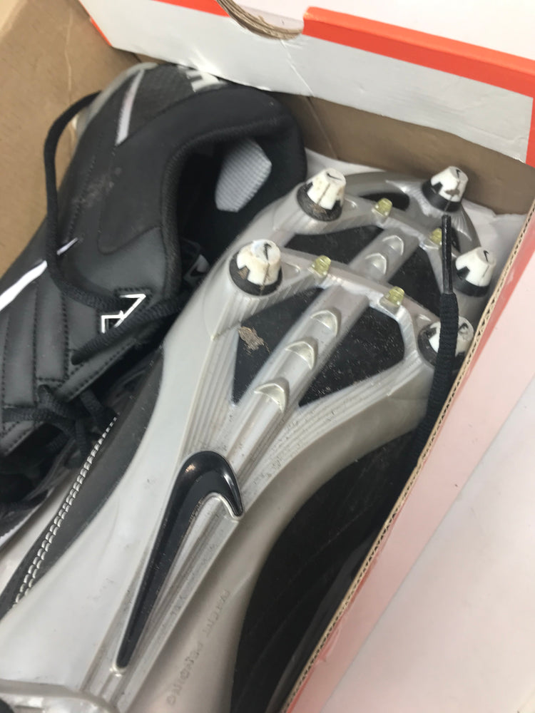 Used Nike Super Speed D Adult Men 12.5 Blk/Wht Plastic Molded Football Cleat