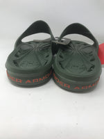 New Under Armour Men's 14 Locker Slider Sandal Green/Orange