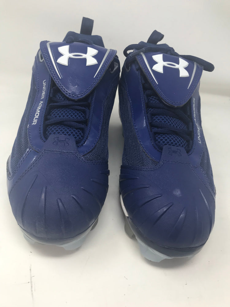Used Under Armour Laser Softball Cleat Womens Size 11 Blue/White