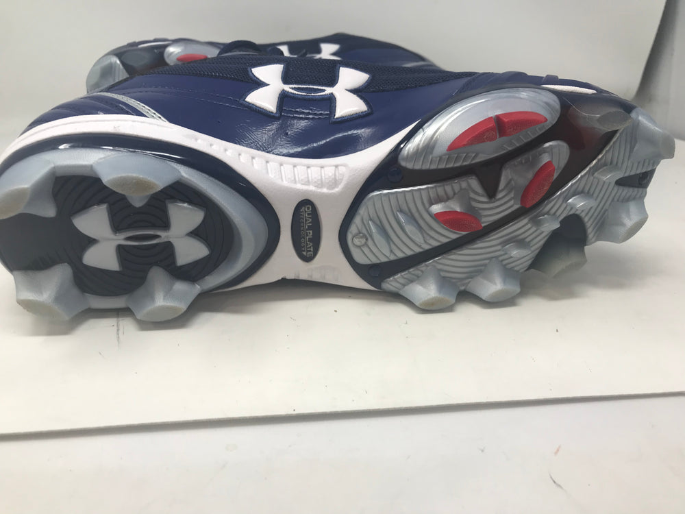 Used Under Armour Laser Softball Cleat Womens Size 11 Blue/White