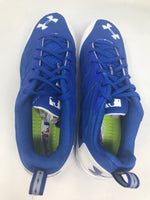 New Under Armour Men's Spine Metal Baseball Cleats Royal/White Size 9