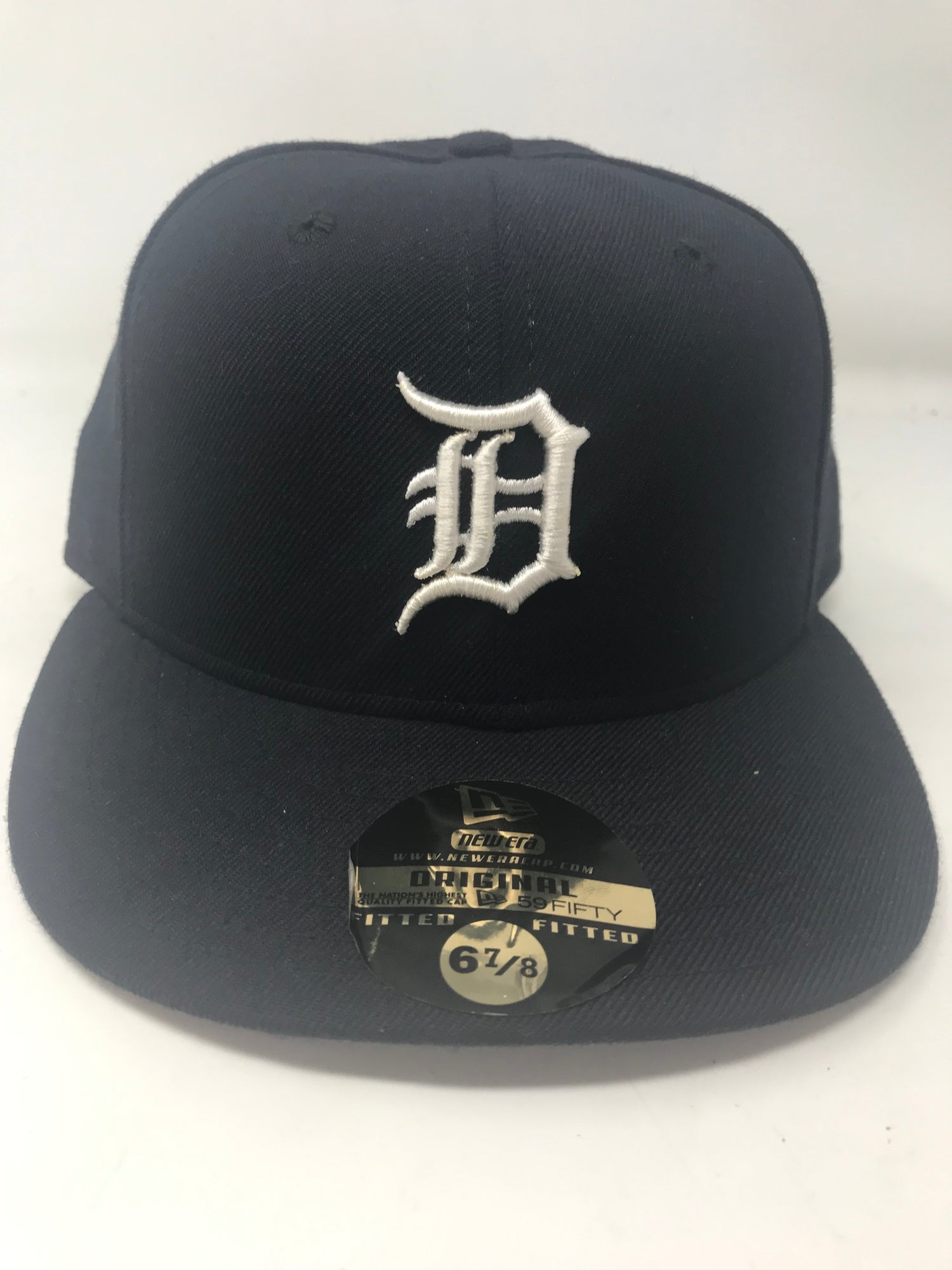 New Era 59Fifty Hat MLB Basic Detroit Tigers Black/White Fitted Baseball  Cap (7 5/8)