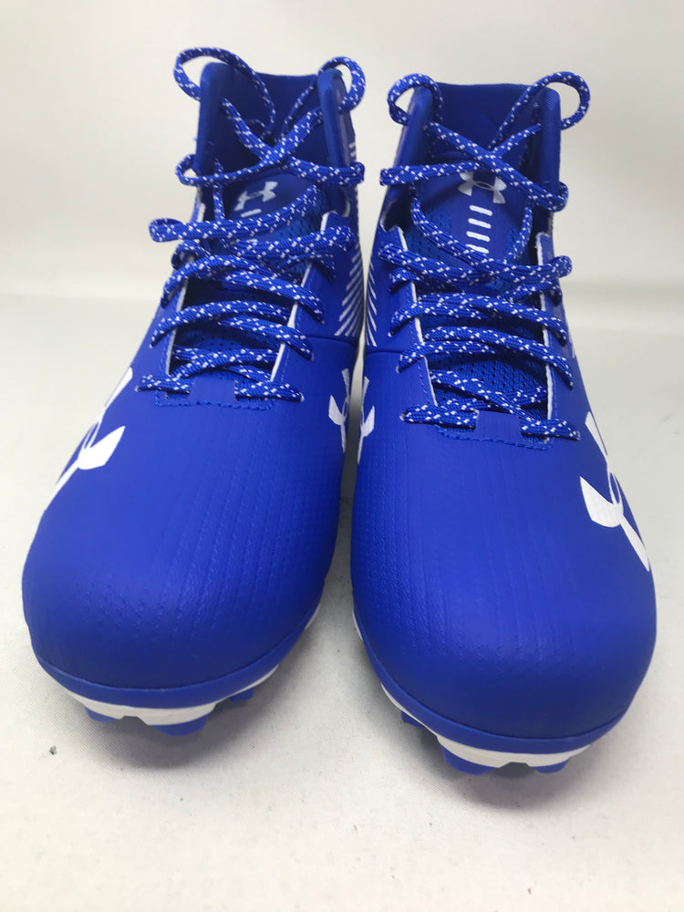 New Under Armour Hammer MC Molded Football Cleats Ryl/Wht Men's 12.5