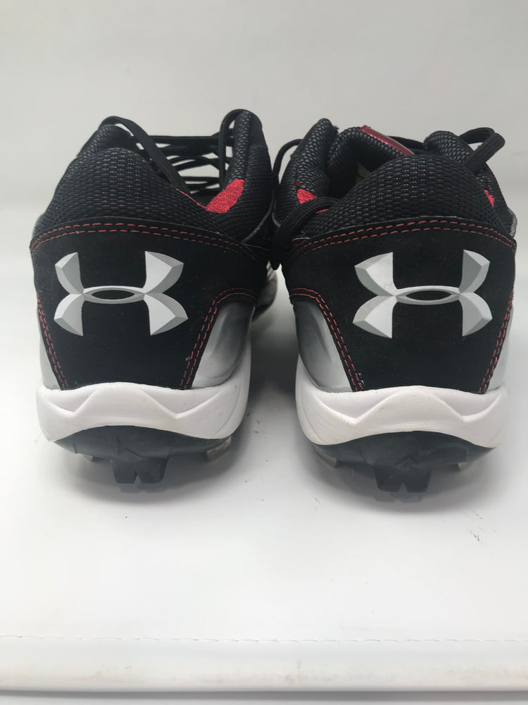 New Other Under Armour Men's Natural II Low Metal Baseball Cleat Blk/Rd Mn 11