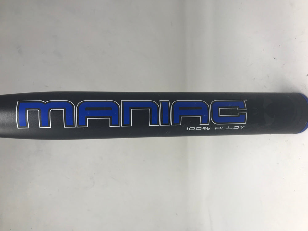 Used Miken Maniac ASA/USSSA Slow Pitch Softball Bat 2017 Black/Blue