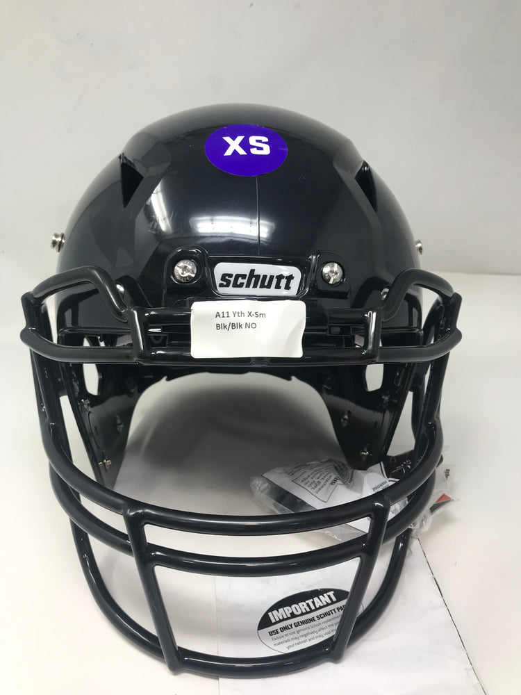 Schutt Vengeance A11 Youth Football Helmet w/Facemask (L, Black, White  V-ROPO-TRAD-YF) 