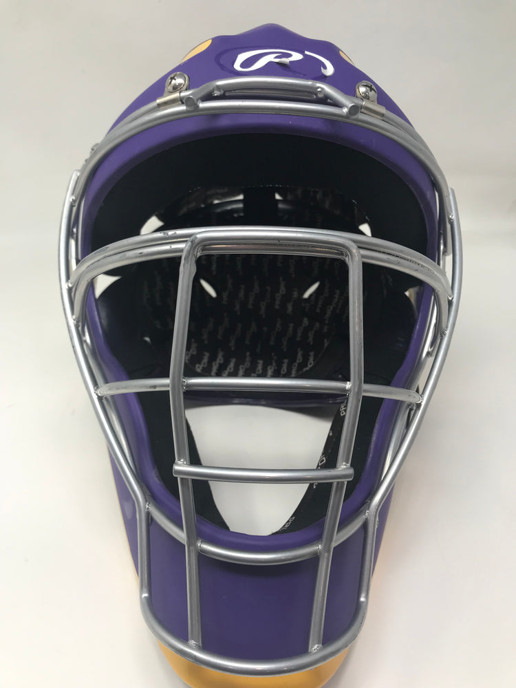 New, Other Rawlings CHVEL Velo Adult Catcher's Helmet Large Matte Purple/Yellow