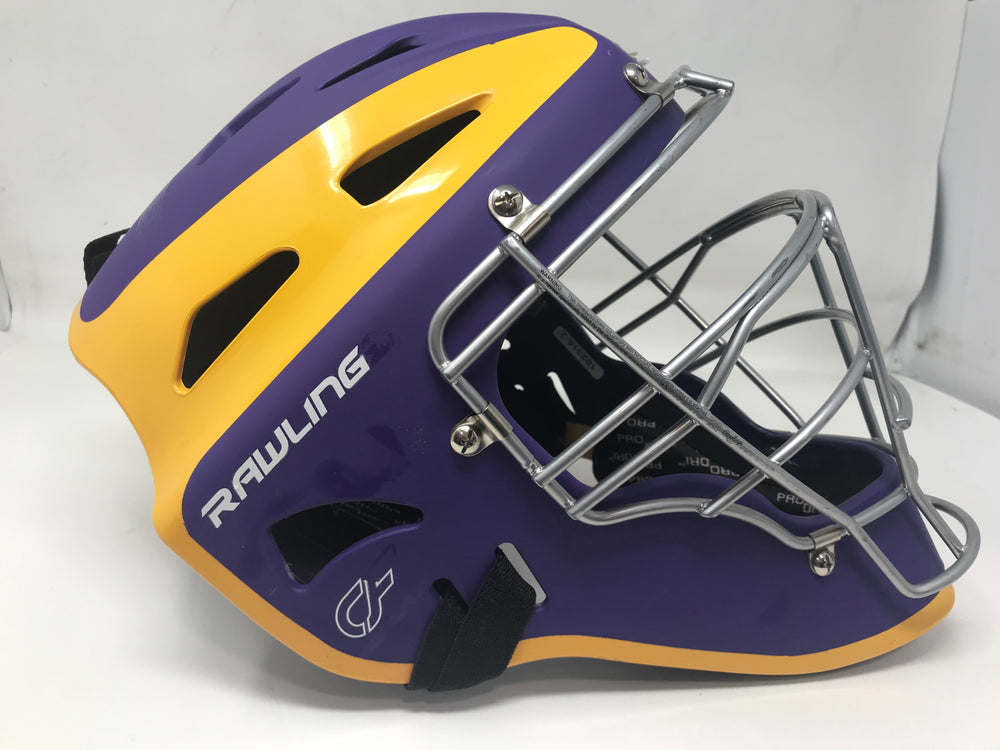 New, Other Rawlings CHVEL Velo Adult Catcher's Helmet Large Matte Purple/Yellow