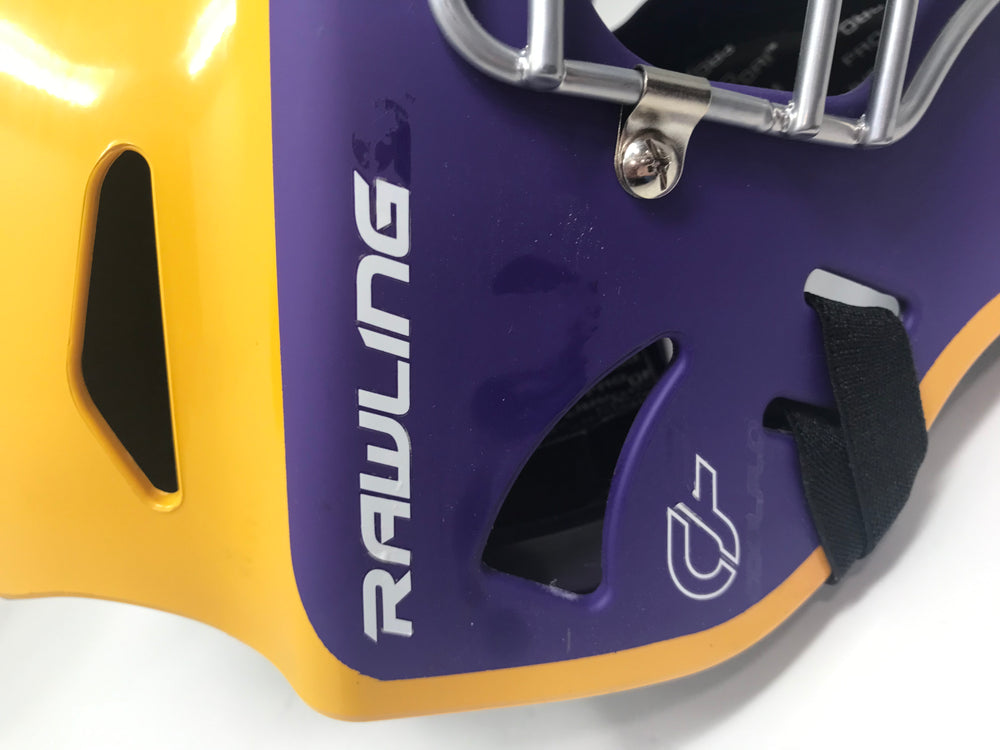 New, Other Rawlings CHVEL Velo Adult Catcher's Helmet Large Matte Purple/Yellow