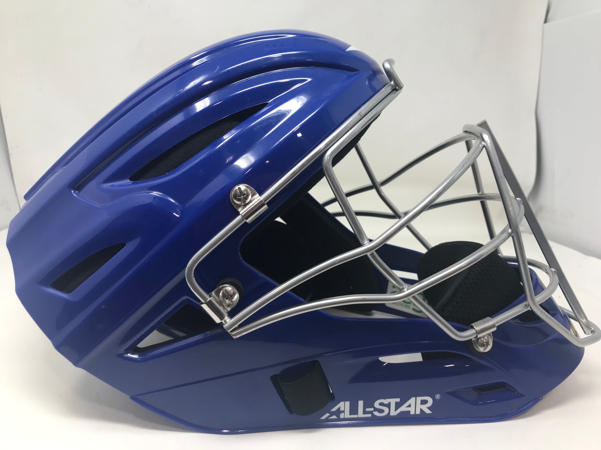 New All-Star Light Blue and Black MVP2500 Catcher's Helmet | SidelineSwap