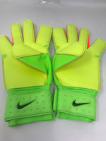 New Nike Men's GK Grip3 Goalkeeper Gloves Green/Yellow Size 11