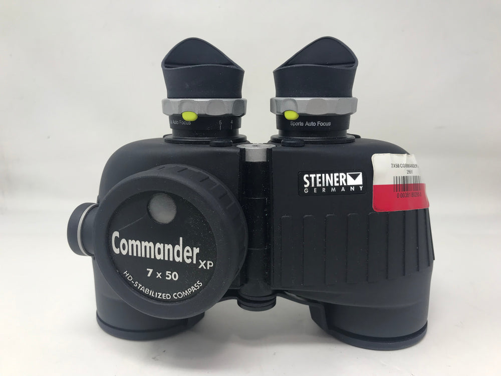 Used Steiner Binoculars Commander XP 7x50 with Hd-Stabilized Compass Black