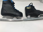 Used Boys American Chillin’ Double Runner Ice Skate 8Y Black/Blue/Gold