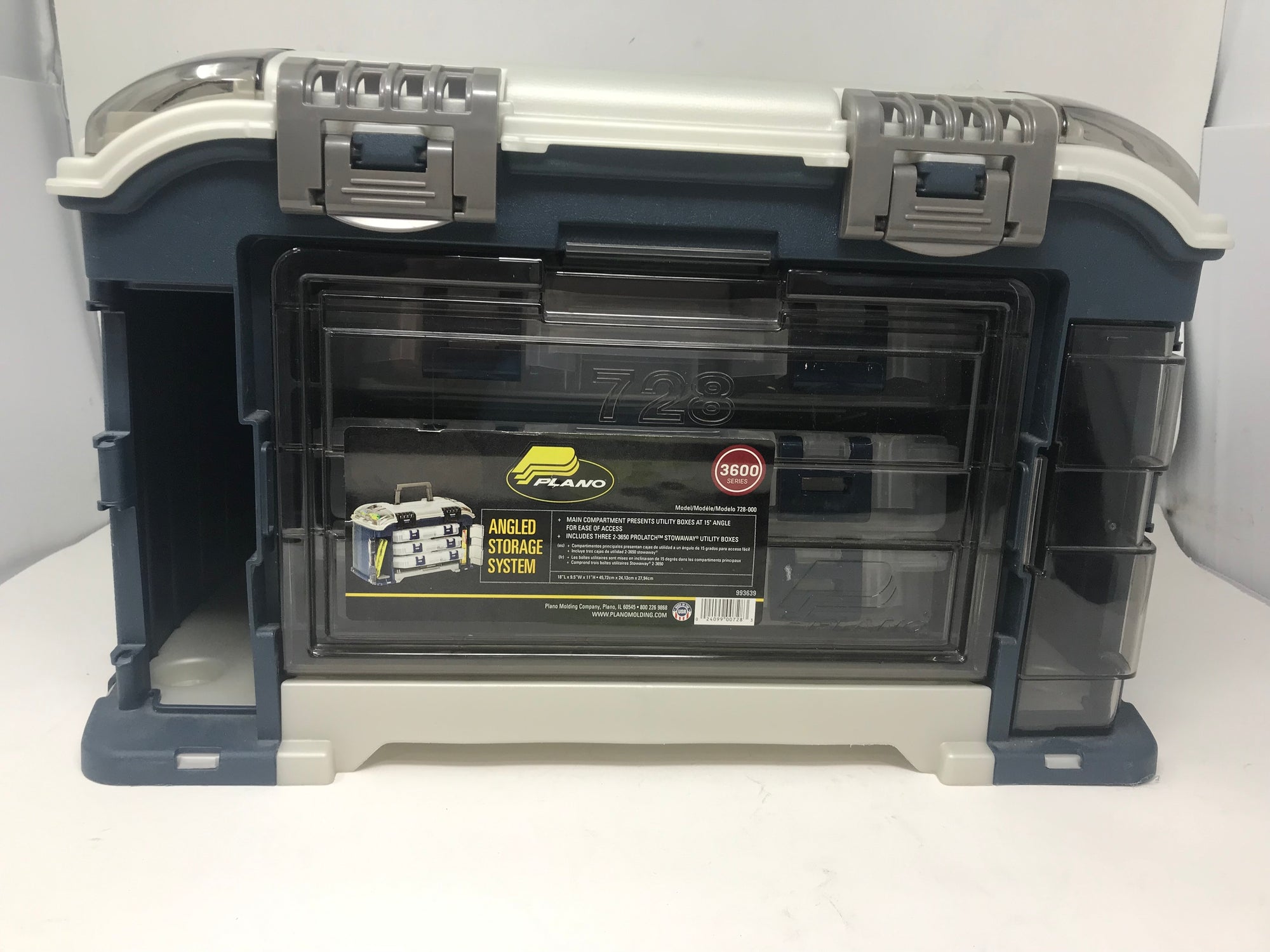 dan's tackle box New Other Plano Angled Tackle System 3 Stowaway Boxes Blue/Gray – PremierSports
